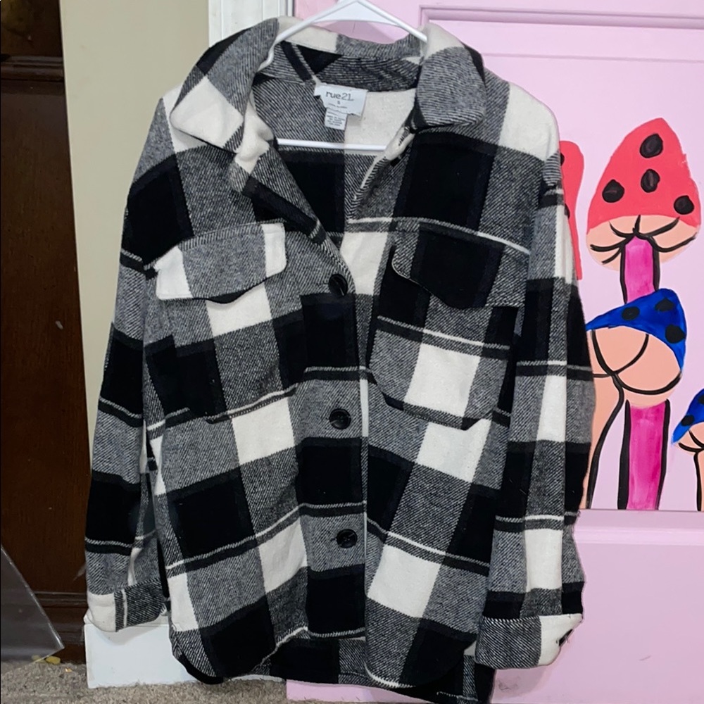 Plaid Black and White Jacket